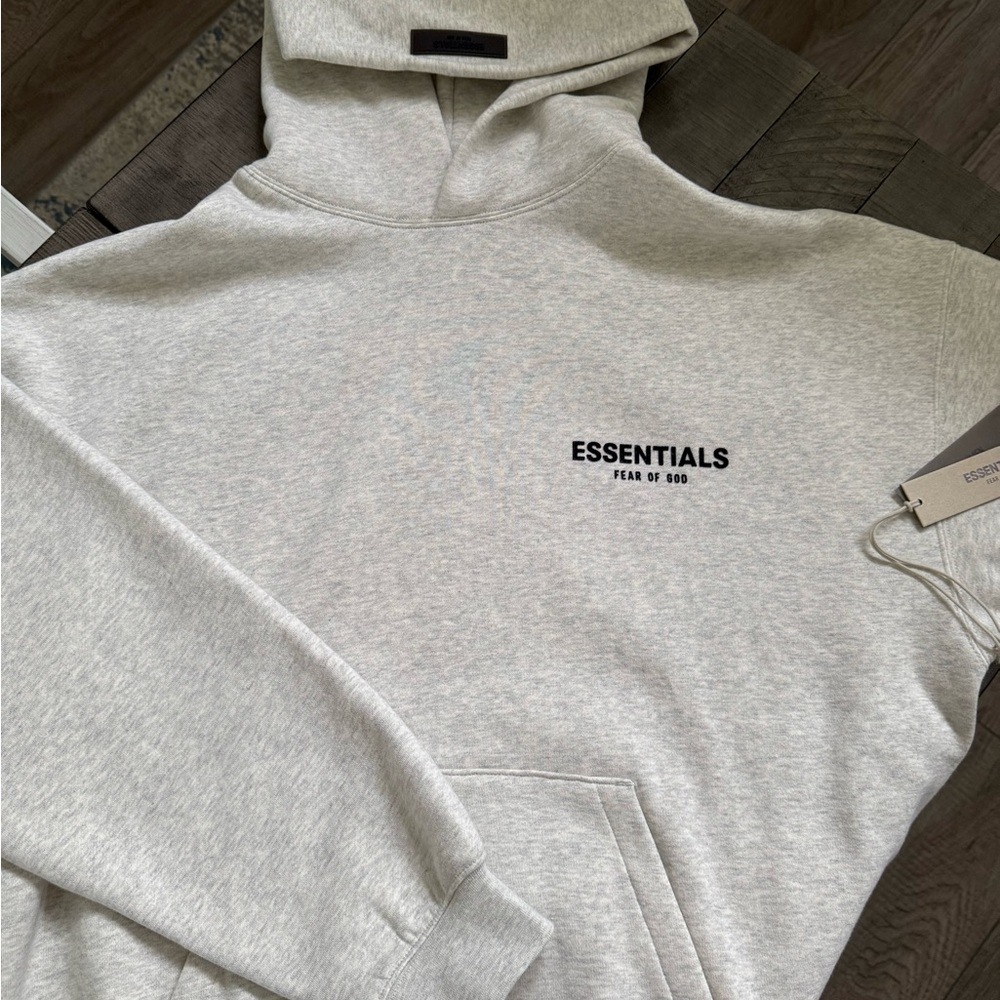 Essentials Fear of God Light Oatmeal Hoodie